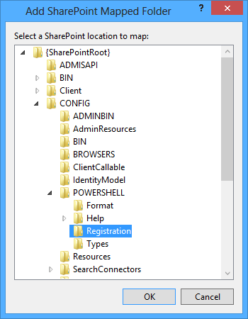 Adding a SharePoint mapped folder